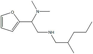 [2-(dimethylamino)-2-(furan-2-yl)ethyl](2-methylpentyl)amine Struktur