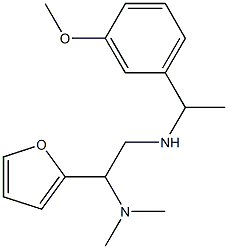 [2-(dimethylamino)-2-(furan-2-yl)ethyl][1-(3-methoxyphenyl)ethyl]amine Struktur