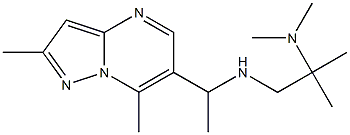 [2-(dimethylamino)-2-methylpropyl](1-{2,7-dimethylpyrazolo[1,5-a]pyrimidin-6-yl}ethyl)amine Struktur