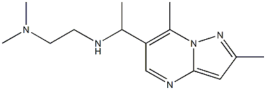 [2-(dimethylamino)ethyl](1-{2,7-dimethylpyrazolo[1,5-a]pyrimidin-6-yl}ethyl)amine Struktur