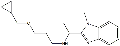 [3-(cyclopropylmethoxy)propyl][1-(1-methyl-1H-1,3-benzodiazol-2-yl)ethyl]amine Struktur