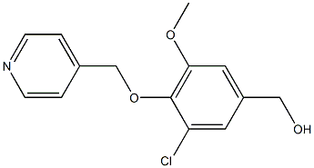 [3-chloro-5-methoxy-4-(pyridin-4-ylmethoxy)phenyl]methanol Struktur