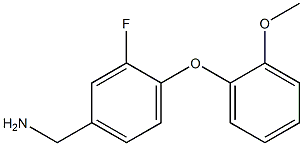 [3-fluoro-4-(2-methoxyphenoxy)phenyl]methanamine Struktur