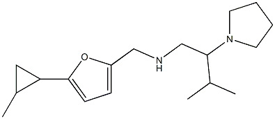 [3-methyl-2-(pyrrolidin-1-yl)butyl]({[5-(2-methylcyclopropyl)furan-2-yl]methyl})amine Struktur