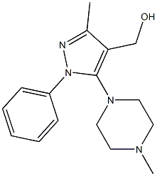 [3-methyl-5-(4-methylpiperazin-1-yl)-1-phenyl-1H-pyrazol-4-yl]methanol 結(jié)構(gòu)式