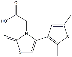 [4-(2,5-dimethylthien-3-yl)-2-oxo-1,3-thiazol-3(2H)-yl]acetic acid Struktur