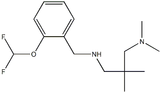 {[2-(difluoromethoxy)phenyl]methyl}({2-[(dimethylamino)methyl]-2-methylpropyl})amine Struktur