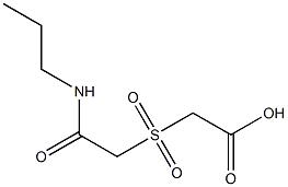 {[2-oxo-2-(propylamino)ethyl]sulfonyl}acetic acid Struktur