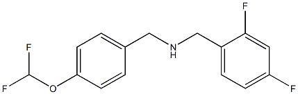 {[4-(difluoromethoxy)phenyl]methyl}[(2,4-difluorophenyl)methyl]amine Struktur