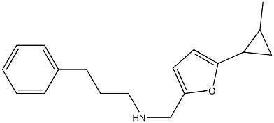 {[5-(2-methylcyclopropyl)furan-2-yl]methyl}(3-phenylpropyl)amine Struktur