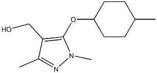 {1,3-dimethyl-5-[(4-methylcyclohexyl)oxy]-1H-pyrazol-4-yl}methanol Struktur