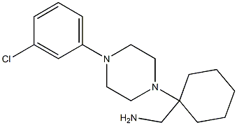 {1-[4-(3-chlorophenyl)piperazin-1-yl]cyclohexyl}methanamine Struktur