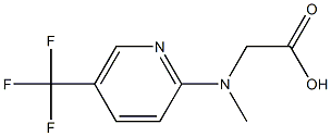 {methyl[5-(trifluoromethyl)pyridin-2-yl]amino}acetic acid Struktur