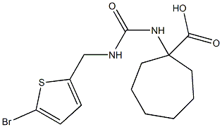 1-({[(5-bromothiophen-2-yl)methyl]carbamoyl}amino)cycloheptane-1-carboxylic acid Struktur