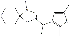 1-({[1-(2,5-dimethylfuran-3-yl)ethyl]amino}methyl)-N,N-dimethylcyclohexan-1-amine Struktur