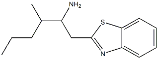 1-(1,3-benzothiazol-2-yl)-3-methylhexan-2-amine Struktur