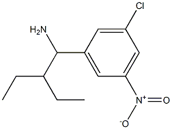 1-(1-amino-2-ethylbutyl)-3-chloro-5-nitrobenzene Struktur