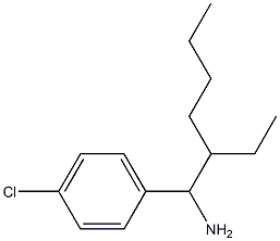 1-(1-amino-2-ethylhexyl)-4-chlorobenzene Struktur