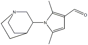 1-(1-azabicyclo[2.2.2]oct-3-yl)-2,5-dimethyl-1H-pyrrole-3-carbaldehyde Struktur