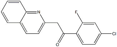 1-(4-chloro-2-fluorophenyl)-2-(quinolin-2-yl)ethan-1-one Struktur