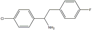 1-(4-chlorophenyl)-2-(4-fluorophenyl)ethan-1-amine Struktur