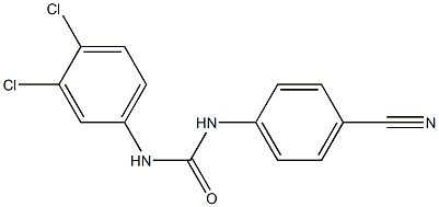 1-(4-cyanophenyl)-3-(3,4-dichlorophenyl)urea Struktur