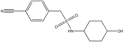 1-(4-cyanophenyl)-N-(4-hydroxycyclohexyl)methanesulfonamide Struktur