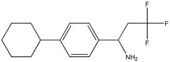 1-(4-cyclohexylphenyl)-3,3,3-trifluoropropan-1-amine Struktur