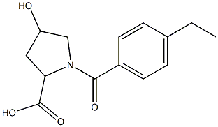 1-(4-ethylbenzoyl)-4-hydroxypyrrolidine-2-carboxylic acid Struktur