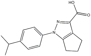 1-(4-isopropylphenyl)-1,4,5,6-tetrahydrocyclopenta[c]pyrazole-3-carboxylic acid Struktur