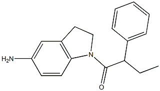 1-(5-amino-2,3-dihydro-1H-indol-1-yl)-2-phenylbutan-1-one Struktur