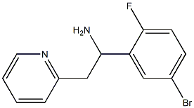 1-(5-bromo-2-fluorophenyl)-2-(pyridin-2-yl)ethan-1-amine Struktur