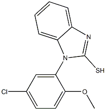 1-(5-chloro-2-methoxyphenyl)-1H-1,3-benzodiazole-2-thiol Struktur