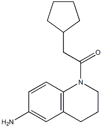 1-(6-amino-1,2,3,4-tetrahydroquinolin-1-yl)-2-cyclopentylethan-1-one Struktur