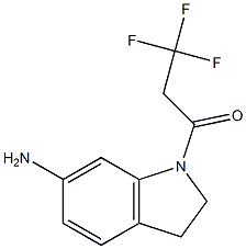 1-(6-amino-2,3-dihydro-1H-indol-1-yl)-3,3,3-trifluoropropan-1-one Struktur