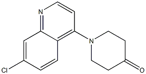 1-(7-chloroquinolin-4-yl)piperidin-4-one Struktur