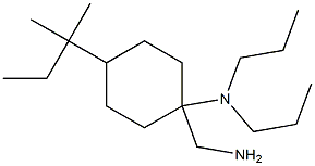 1-(aminomethyl)-4-(2-methylbutan-2-yl)-N,N-dipropylcyclohexan-1-amine Struktur