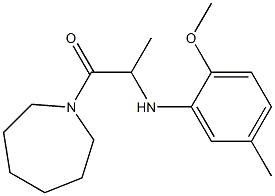 1-(azepan-1-yl)-2-[(2-methoxy-5-methylphenyl)amino]propan-1-one Struktur