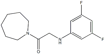 1-(azepan-1-yl)-2-[(3,5-difluorophenyl)amino]ethan-1-one Struktur