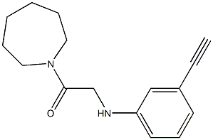 1-(azepan-1-yl)-2-[(3-ethynylphenyl)amino]ethan-1-one Struktur