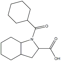 1-(cyclohexylcarbonyl)octahydro-1H-indole-2-carboxylic acid Struktur