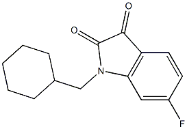 1-(cyclohexylmethyl)-6-fluoro-2,3-dihydro-1H-indole-2,3-dione Struktur