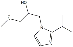 1-(methylamino)-3-[2-(propan-2-yl)-1H-imidazol-1-yl]propan-2-ol Struktur