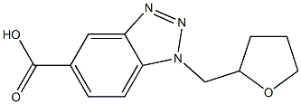 1-(oxolan-2-ylmethyl)-1H-1,2,3-benzotriazole-5-carboxylic acid Struktur