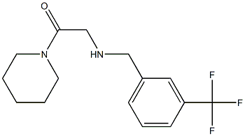 1-(piperidin-1-yl)-2-({[3-(trifluoromethyl)phenyl]methyl}amino)ethan-1-one Struktur