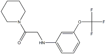 1-(piperidin-1-yl)-2-{[3-(trifluoromethoxy)phenyl]amino}ethan-1-one Struktur