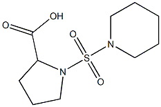 1-(piperidine-1-sulfonyl)pyrrolidine-2-carboxylic acid Struktur