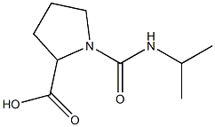 1-(propan-2-ylcarbamoyl)pyrrolidine-2-carboxylic acid Struktur