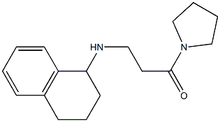 1-(pyrrolidin-1-yl)-3-(1,2,3,4-tetrahydronaphthalen-1-ylamino)propan-1-one Struktur