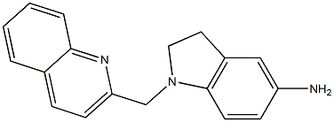 1-(quinolin-2-ylmethyl)-2,3-dihydro-1H-indol-5-amine Struktur